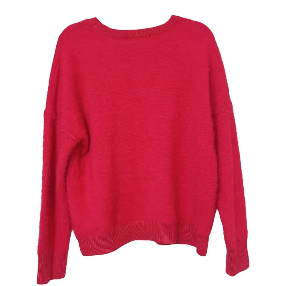 SANCTUARY FLUFF IT UP SWEATER ROUGE Size M - Picture 3 of 14